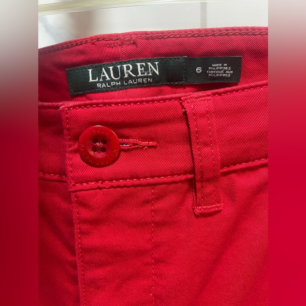Lauren Ralph Lauren red denim size 6